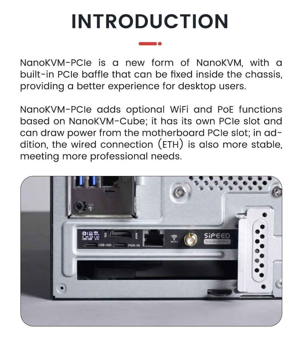 Sipeed NanoKVM PCIE Version - ATX PC Remote control, RISC-V Nano KVM over IP — view 5