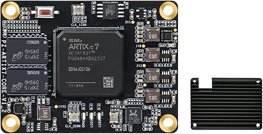 PZ-A735T-KFB A775T A7100T A7200T AMD FPGA SOM XC7A35T 75T 100T 200T Industrial Grade 1GB DDR3 256Mb QSPI Gigabit Ethernet for Xilinx Artix 7 Projects (PZ-A7100T-SOM, SOM with Heatsink)