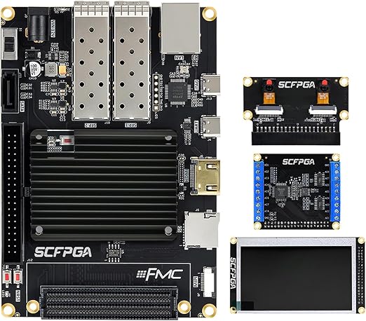 AMD Xilinx Artix-7 FPGA Development Board 35T 75T 100T 200T FMC LPC 40P Expansion SATA HDMI SFP Gigabit Ethernet (PA200T-FL-KFB, Classic Package)