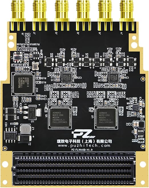 PZ-FL9643D AD9643 250MSPS ADC Board 4 Channel 14bit Data Acquisition Module FMC LPC Interface DC AC Input Industrial Grade FPGA Capture Card