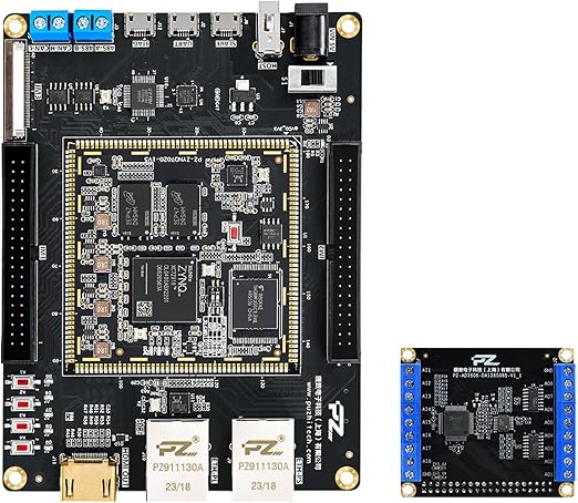 PZ7010-KFB PZ7020-KFB FPGA Development Board AMD ZYNQ 7000 7010 7020 SOM ARM Cortex-A9 Industrial Grade Dual Gigabit Ethernet HDMI USB JTAG CAN RS485 (PZ7010-KFB, ADDA Package)