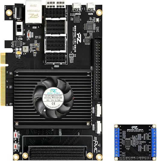 AMD Xilinx Kintex UltraScale FPGA Development Board XCKU3P XCKU5P PCIe QSFP28 FMC MIPI CSI (PZ-KU5P-KFB, ADDA Package)