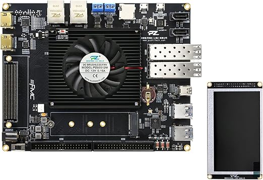 AMD ZU15EG Development Board Zynq UltraScale+ ARM FPGA Platform with 4GB DDR4 PS 2GB DDR4 PL FMC HPC SFP HDMI SATA MIPI AI Video Processing Educational Kit (LCD Package)
