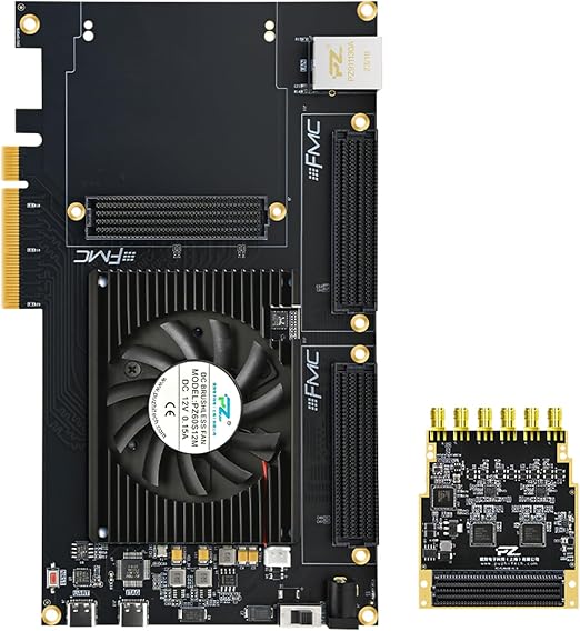 AMD Xilinx Kintex UltraScale FPGA Development Board KU040 KU060 SoM PCIe3.0 FMC PCIe3.0 FMC for High-Speed Computing (PZ-KU040-FHT-KFB, Multi-Channel High Speed ADC Package)