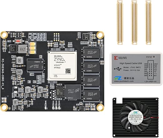 PZ-ZU2CG-SOM ZU3EG Core Board XCZU2CG XCZU3EG FPGA SoM with DDR4 4GB+1GB EMMC 8GB QSPI Ethernet ARM Cortex A53 R5 Industrial Grade Zynq UltraScale+ (PZ-ZU2CG-SOM, Package4)