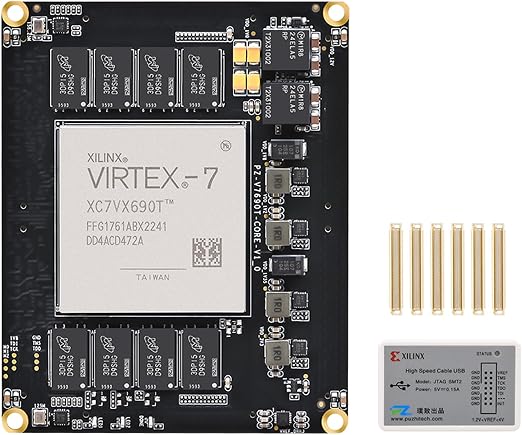 PZ-V7690T-SOM AMD Xilinx Virtex 7 690T FPGA SOM 4GB DDR3 36 GTH 528 iOS Industrial Grade Core Board 125MHz 156MHz 200MHz Crystal Oscillator (PZ-V7690T-SOM, Package3)
