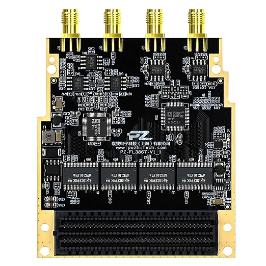 PZ-FL3867 ADC DAC Module AD9238 AD9767 2CH 65Msps ADC 125Msps DAC FMC LPC Interface Industrial Grade ±5V Input Output Powered by 12V FMC Interface