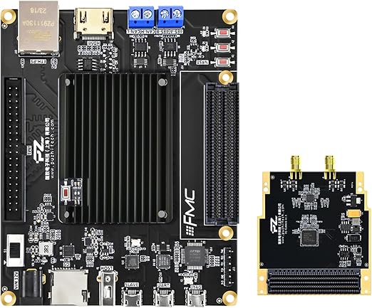 PZ7020S-FL-KFB Zynq-7020 FPGA Development Board XC7Z020 Industrial Grade with DDR3 FMC LPC HDMI USB CAN Ethernet for Embedded System Design (PZ7020S-FL-KFB, High Speed ADC Package)