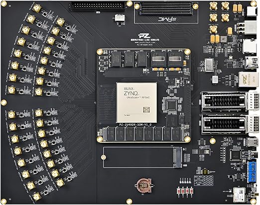 PZ-ZU49DR-KFB AMD Xilinx Zynq UltraScale Plus RFSoC XCZU49DR FPGA Board 16CH 2.5GSPS ADC 9.85GSPS DAC 100G QSFP28 NVMe FMC USB3.0 for SDR AI 5G Radar