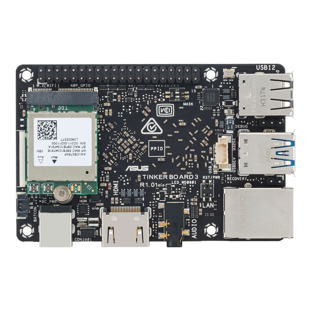 ASUS Tinker Board 3/3S, 2GB/4GB LPDDR4X RAM, RK3566, 1TOPS NPU, Credit-card sized SBC