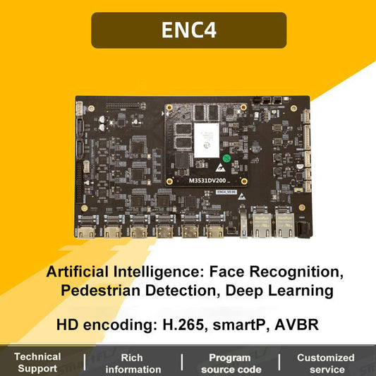 LinkPi ENC4 Development Board – 4-Channel 4K HDMI Input with 2-Channel Output, Hi3531DV200 Open-Source Development Board, Supports H.265/H.264