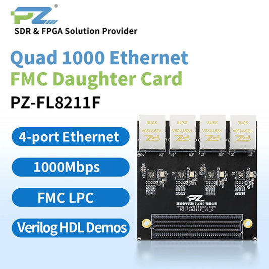 Puzhi FMC Card Gigabit Ethernet(1000Mbps) RTL8211FI Expansion Module 4Channels