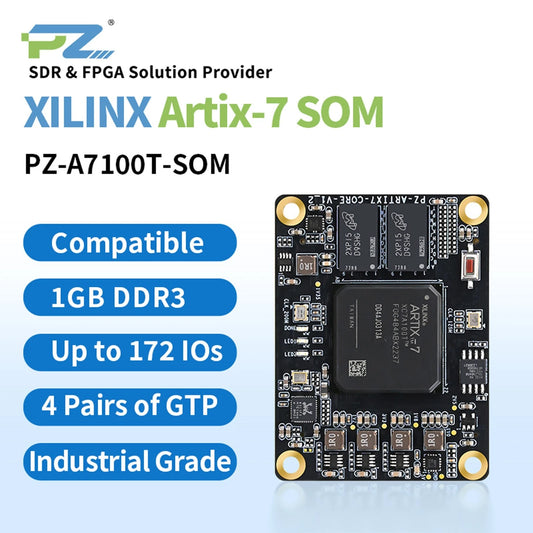 Puzhi FPGA A7100T-SOM Core Board XC7A100T for Xilinx Artix-7, 1GB DDR3, 4x GTP